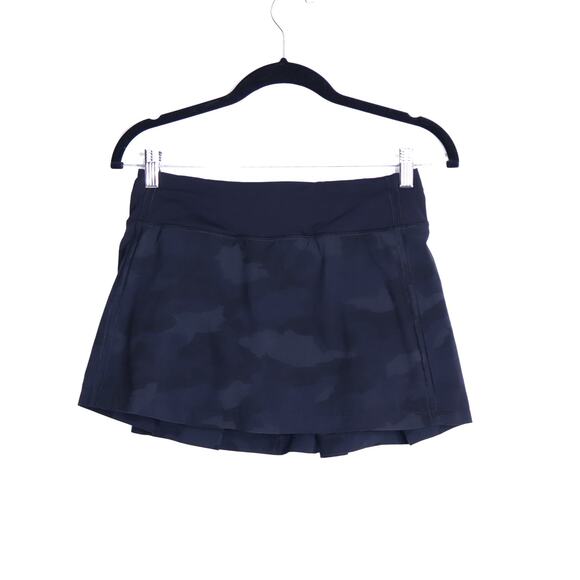 LULULEMON Pace Rival Skirt Mid Rise Heritage 365 Camo Deep Coal Multi Women's 4